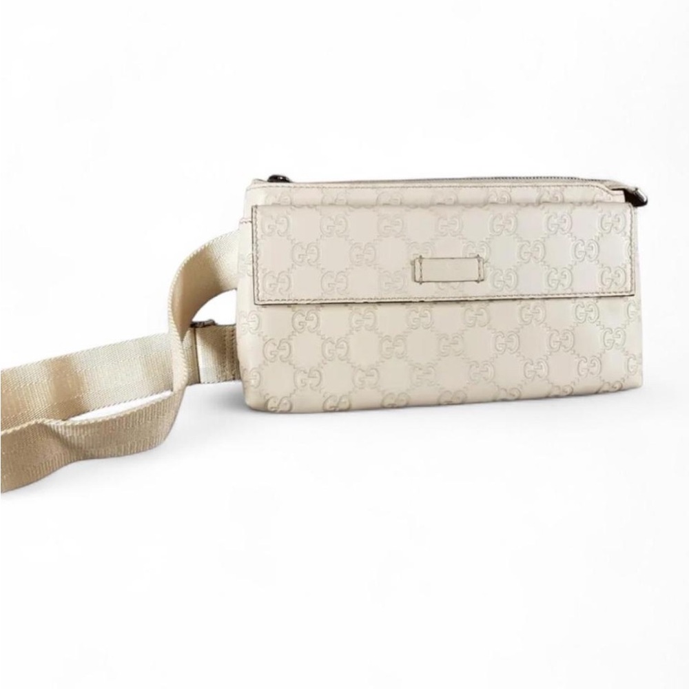 Gucci Beige Canvas Crossbody Bag